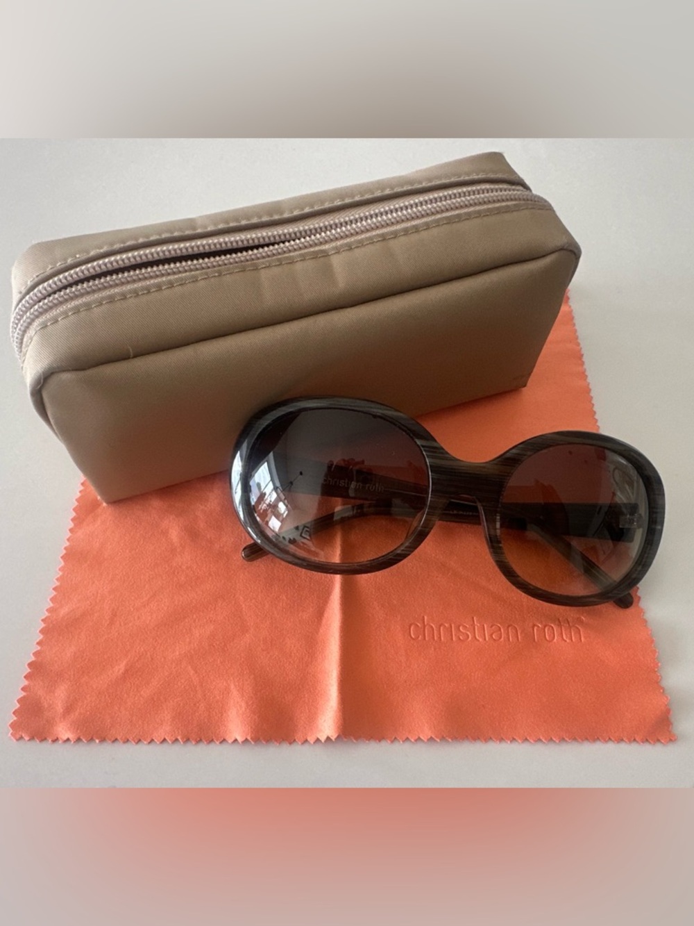 Christian Roth Gradient Oval Sunglasses